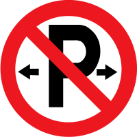 No parking road sign